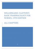 Willihnganz&colon; Clayton&rsquo;s Basic Pharmacology for Nurses&comma; 19th Edition Test Bank 