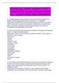 SURGICAL FIRST ASSIST TEST 1 COMPLETE EXAM UPDATE WITH ALL QUESTIONS AND ANSWERS
