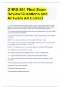 GNRS 591 Final Exam Review Questions and Answers All Correct 