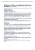 CAIA Level 1 Practice Questions &vert; Actual solution &vert; updated  