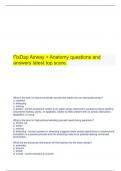  FisDap Airway + Anatomy questions and answers latest top score.