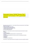  Paramedic Airway FISDAP Review Part 1 questions and answers 100% guaranteed success.