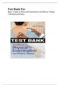 Test Bank for Bates’ Guide To Physical Examination and History Taking 13th Edition