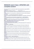 NSG6430 week 4 Quiz &vert; UPDATED with complete solution