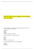   MLPAO Mock Exam questions and answers well illustrated.