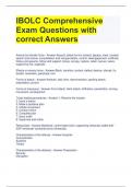 IBOLC Comprehensive Exam Questions with correct Answers 