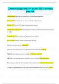 Cosmetology written exam  Questions with Correct Answers 2022&sol; 2023 already  passed