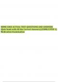 NBME CBSE  TEST QUESTIONS AND VERIFIED ANSWERS - Graded A+