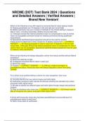 NRCME &lpar;DOT&rpar; Test Bank 2024 &vert; Questions and Detailed Answers &vert; Verified Answers &vert; Brand New Version&excl;