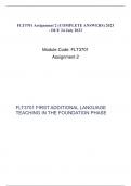   FLT3701 Assignment 2 &lpar;COMPLETE ANSWERS&rpar; 2023  - DUE 24 July 2023 
