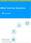 Performance testing jmeter interview questions and correct Answers