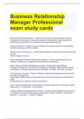 Business Relationship Manager Professional exam study cards