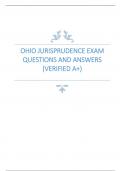 OHIO JURISPRUDENCE EXAM QUESTIONS AND ANSWERS (VERIFIED A+)