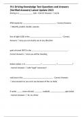 911 Driving Knowledge Test Questions and Answers &lpar;Verified Answers&rpar; Latest Update 2023
