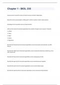 Chapter 1 - BIOL 235 exam questions with solutions