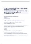 PATH 370 WCU BAROON - CHAPTER 1 - INTRODUCTION TO PATHOPHYSIOLOGY QUESTIONS AND ANSWERS WITH COMPLETE SOLUTIONS 2023