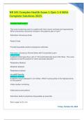 NR 341 Complex Health Exam 1 Quiz 1-4 With Complete Solutions 2023