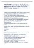 ANCC FNP Board Exam Study Guide Part 1 (FNP Study Guide) Questions With Correct Answers.