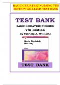 Test Bank Basic Geriatric Nursing 7th Edition by Patricia A. Williams Chapter 1-20 | Complete Guide