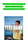 TEST BANK for Anatomy & Physiology: An Integrative Approach, 4th Edition, Michael McKinley, Valerie O’Loughlin, Theresa Bidle | Complete Chapter 1 - 29 | 100 % Verified