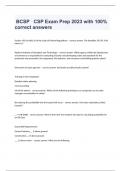 BCSP   CSP Exam Prep 2023 with 100% correct answers