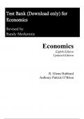 Test Bank for Economics 8th Edition by Glenn Hubbard, Anthony Patrick O'Brien