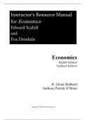 Solution Manual for Economics 8th Edition By Glenn Hubbard, Anthony Patrick O'Brien