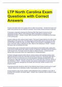 LTP North Carolina Exam Questions with Correct Answers 