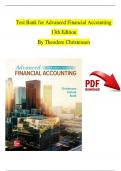 TEST BANK For Advanced Financial Accounting 13th Edition By Theodore Christensen | Complete Chapter's 1 - 20 | 100 % Verified