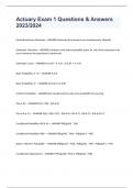 Actuary Exam 1 Questions & Answers 2023&sol;2024