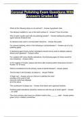 Coronal Polishing Exam Questions With Answers Graded A&plus;