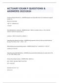 ACTUARY EXAM P QUESTIONS & ANSWERS 2023&sol;2024