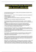 Coronal Polishing Exam Questions With Answers 2023-2024