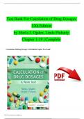 TEST BANK For Calculation of Drug Dosages 12th Edition By Sheila Ogden, Linda Fluharty| Complete Chapter's 1 - 19 | 100 % Verified