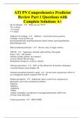 ATI PN Comprehensive Predictor Review Part 1 Questions with Complete Solutions A+