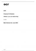 ocr A Level Classical Civilisation H408-32 June2023 Mark Scheme.