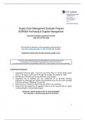 Supply Chain Management Graduate Program SCM5004 Purchasing & Supplier Management Final Exam Individual Assessment