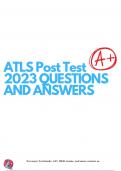 ATLS Post Test 2023 QUESTIONS AND ANSWERS