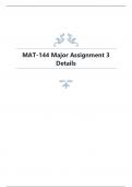 MAT-144 Major Assignment 3 Details&period;