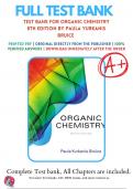 Test Bank for Organic Chemistry 8th Edition by Paula Yurkanis Bruice | 9780134042282 | 2017/2018 | Chapter 1-28  |Complete Questions and Answers .