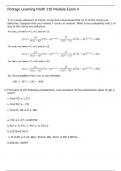 Portage Learning Math 110 Module 4 Exam