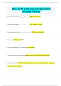 NCC EFM EXAM BUNDLE&vert; ALL EXAM QUESTIONS WITH CORRECT ANSWERS &vert; LATEST UPDATE  RATED A&plus;