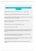 Asbestos Contractor&sol;Supervisor Examination 2023&sol;2024