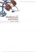 Medical Law And Ethics 5th Edition By Bonnie F. Fremgen - Test Bank
