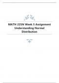 MATH 225N Week 5 Assignment Understanding Normal Distribution.