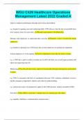 WGU C429 Healthcare Operations  Management  Questions and Answers Latest 2022&sol;2023Graded A