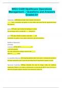 WGU C429 Healthcare Operations  Management &ndash; Questions and Answers  Graded A&plus;