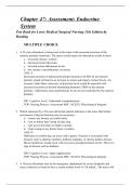47.	Chapter 47: Assessment: Endocrine System    Test Bank for Lewis Medical Surgical Nursing 11th Edition by Harding