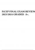 FiCEP FINAL EXAM REVIEW 2023/2024 GRADED A+.