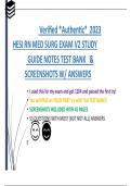 HESI RN MED SURG EXAM V2 STUDY GUIDE NOTES TEST BANK  & SCREENSHOTS WITH ANSWERS